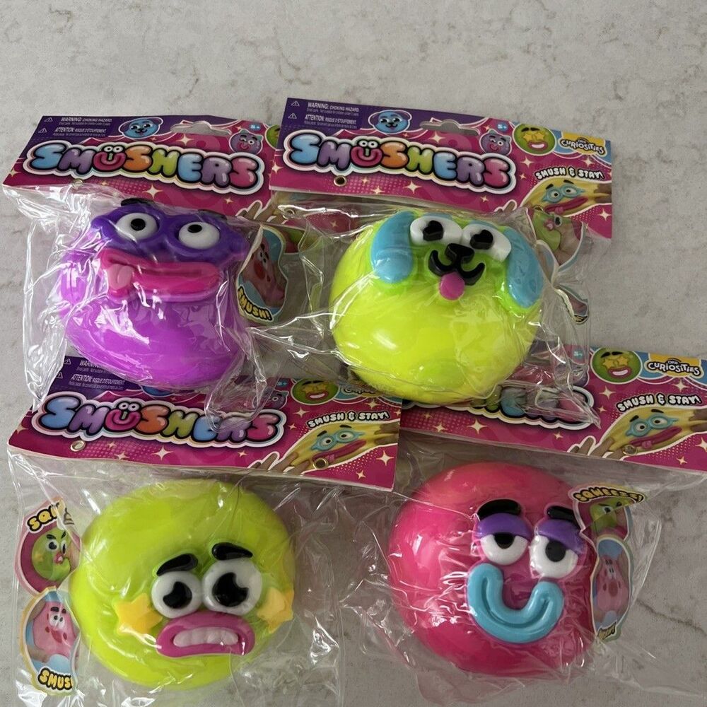 NEW AUTHENTIC RARE Viral ORB Smushers Squishy Toy LOT OF 4
